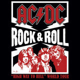 AC/DC Rock and Roll Lightning Graphic T-Shirt - Official Classic Band Tee