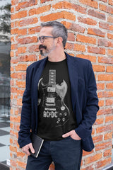 AC/DC Angus Young Guitar Graphic T-Shirt - Official Classic Rock Band Tee