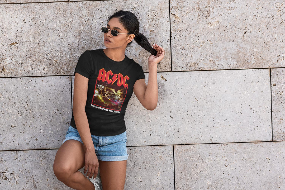 AC/DC Noise Pollution 2 Adult Graphic T-Shirt - Retro Rock Music Clothing - Concert Lover Gift Idea