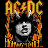 AC/DC Highway to Hell Fire Graphic T-Shirt - Official Classic Rock Band Tee