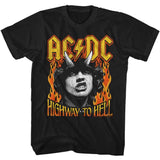 AC/DC Highway to Hell Fire Graphic T-Shirt - Official Classic Rock Band Tee