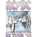 AC/DC For Those About to Rock 1981 Tour Vintage Band Tee - Unisex Classic Rock Graphic Shirt