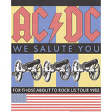 AC/DC We Salute You Flag Graphic T-Shirt - Vintage Rock Band Tee - Unisex