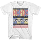 AC/DC We Salute You Flag Graphic T-Shirt - Vintage Rock Band Tee - Unisex