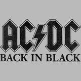 AC/DC Back in Black Graphic T-Shirt - Officially Licensed Two-Sided Rock Band Tee