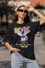 AC/DC Fly on the Wall Large Fly Graphic T-Shirt - Official 1985 Rock Band Tee