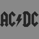 AC/DC Dark Tonal Logo Graphic T-Shirt - Official Classic Rock Band Tee