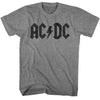 AC/DC Dark Tonal Logo Graphic T-Shirt - Official Classic Rock Band Tee