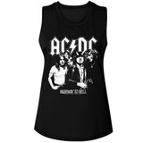 AC/DC Highway to Hell Muscle Tank Top - Official Rock Band Sleeveless Graphic Shirt