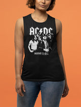 AC/DC Highway to Hell Muscle Tank Top - Official Rock Band Sleeveless Graphic Shirt