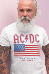 AC/DC US Tour Graphic T-Shirt - Official Classic Rock Band Concert Tee