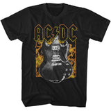 AC/DC Fire and Guitar Vintage Band Tee - Unisex Classic Rock Graphic Shirt