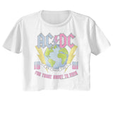 AC/DC For Those About to Rock Earth Graphic Ladies T-Shirt - Official Band Tee