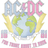 AC/DC For Those About to Rock Earth Graphic T-Shirt - Official Band Concert Tee