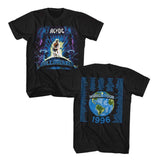 AC/DC Back in Black World Tour Graphic T-Shirt - Official Two-Sided Concert Band Tee