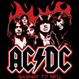 AC/DC Highway to Hell Two-Tone Graphic T-Shirt - Official Classic Rock Band Tee