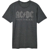 AC/DC Back in Black Logo Graphic T-Shirt - Official Classic Rock Band Tee