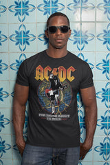 AC/DC Winged Globe Graphic T-Shirt - Official Classic Rock Band Concert Tee