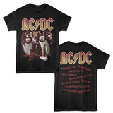 AC/DC Highway to Hell Songs Graphic T-Shirt - Official Two-Sided Band Tee