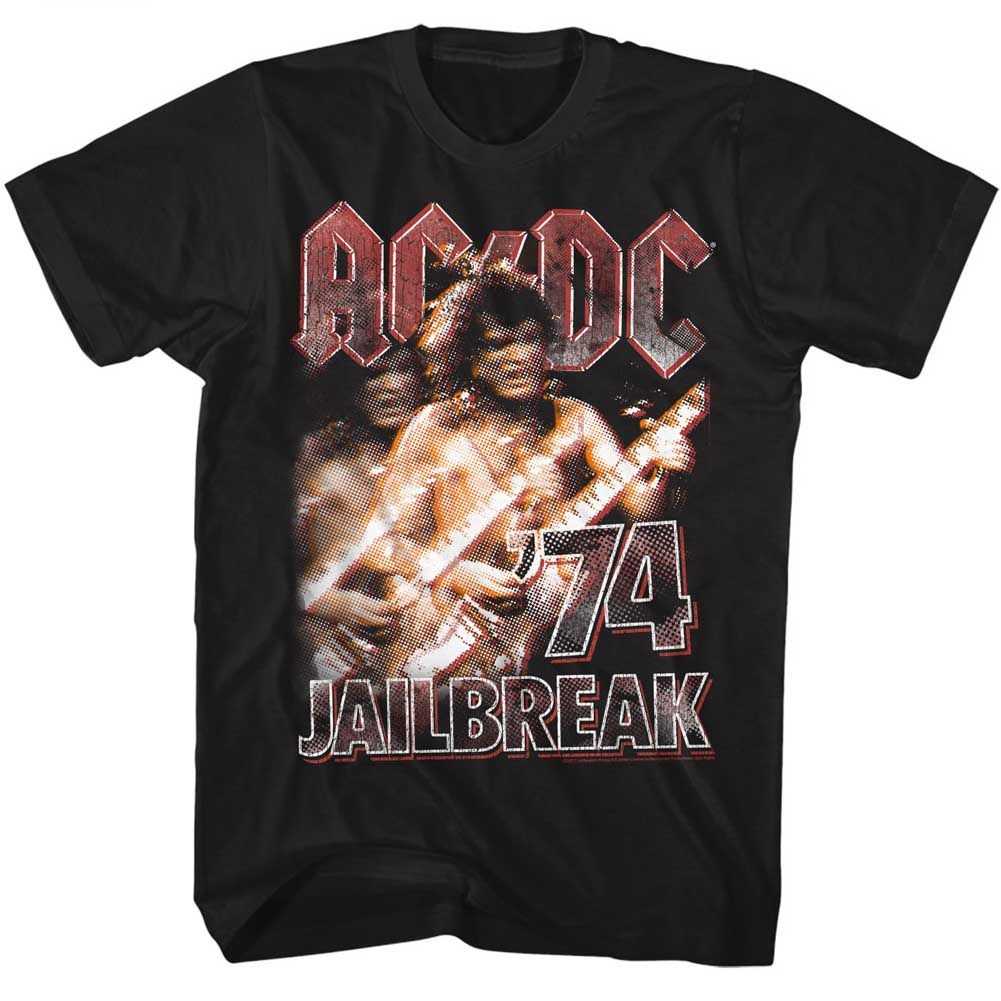 AC/DC '74 Jailbreak Adult Graphic T-Shirt - Retro Rock Music Clothing - Concert Lover Gift Idea