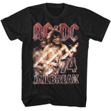 AC/DC '74 Jailbreak Adult Graphic T-Shirt - Retro Rock Music Clothing - Concert Lover Gift Idea