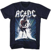 AC/DC Stacked Logo Graphic T-Shirt - Official Repeated Logo Rock Band Tee