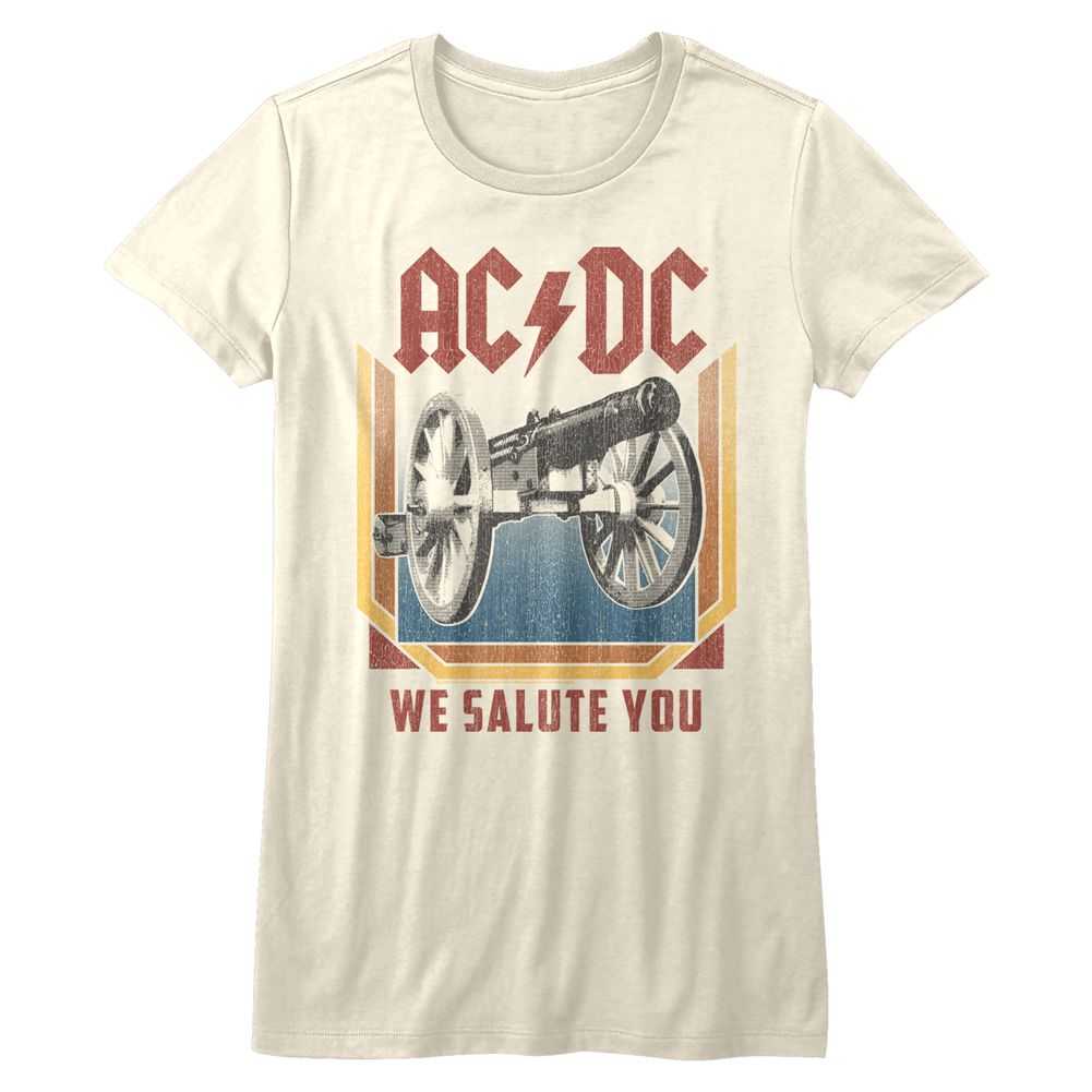 AC/DC Salute Adult Graphic T-Shirt - Retro Rock Music Clothing - Concert Lover Gift Idea