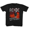 AC/DC Highway To Hell Youth Graphic T-Shirt - Retro Rock Music Clothing - Young Concert Lover Gift Idea