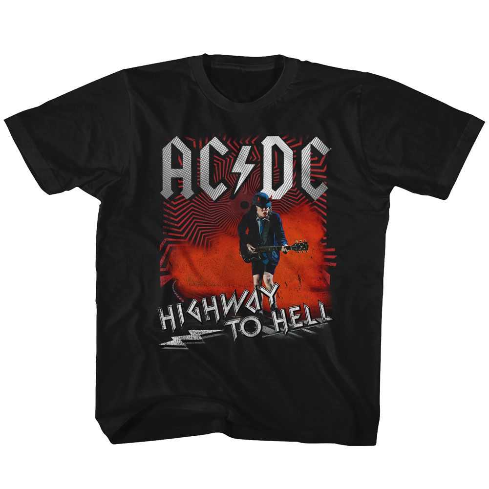 AC/DC Highway To Hell Youth Graphic T-Shirt - Retro Rock Music Clothing - Young Concert Lover Gift Idea