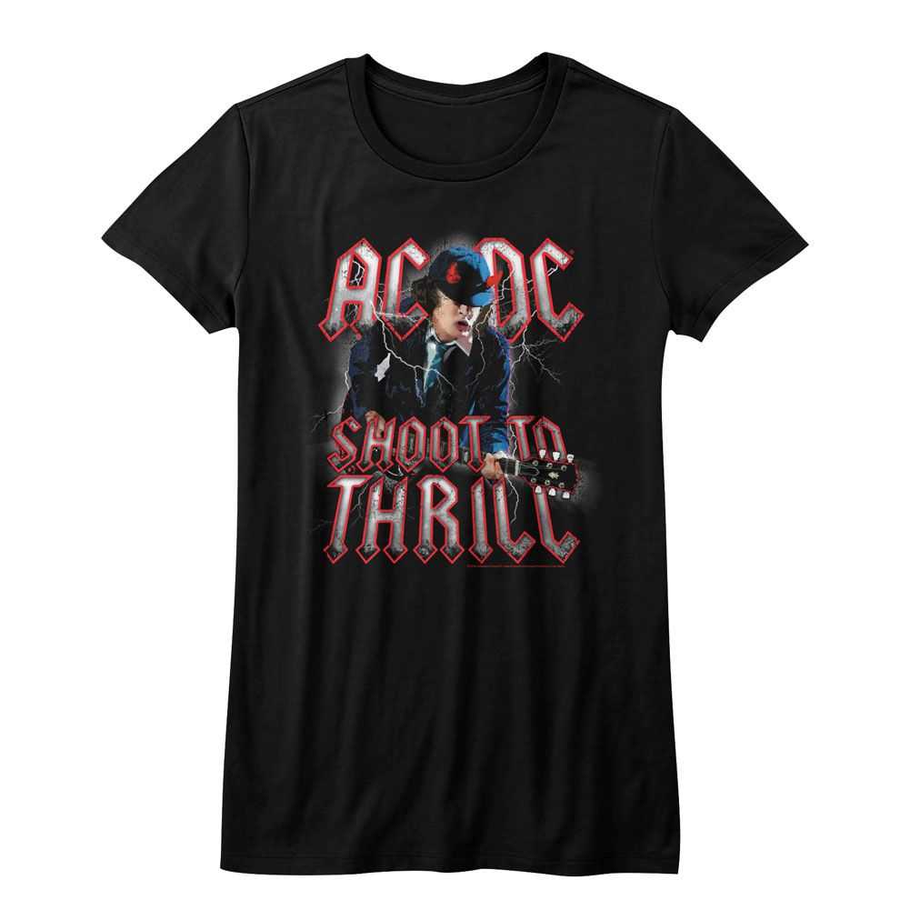 AC/DC Shoot To Thrill Adult Graphic T-Shirt - Retro Rock Music Clothing - Concert Lover Gift Idea