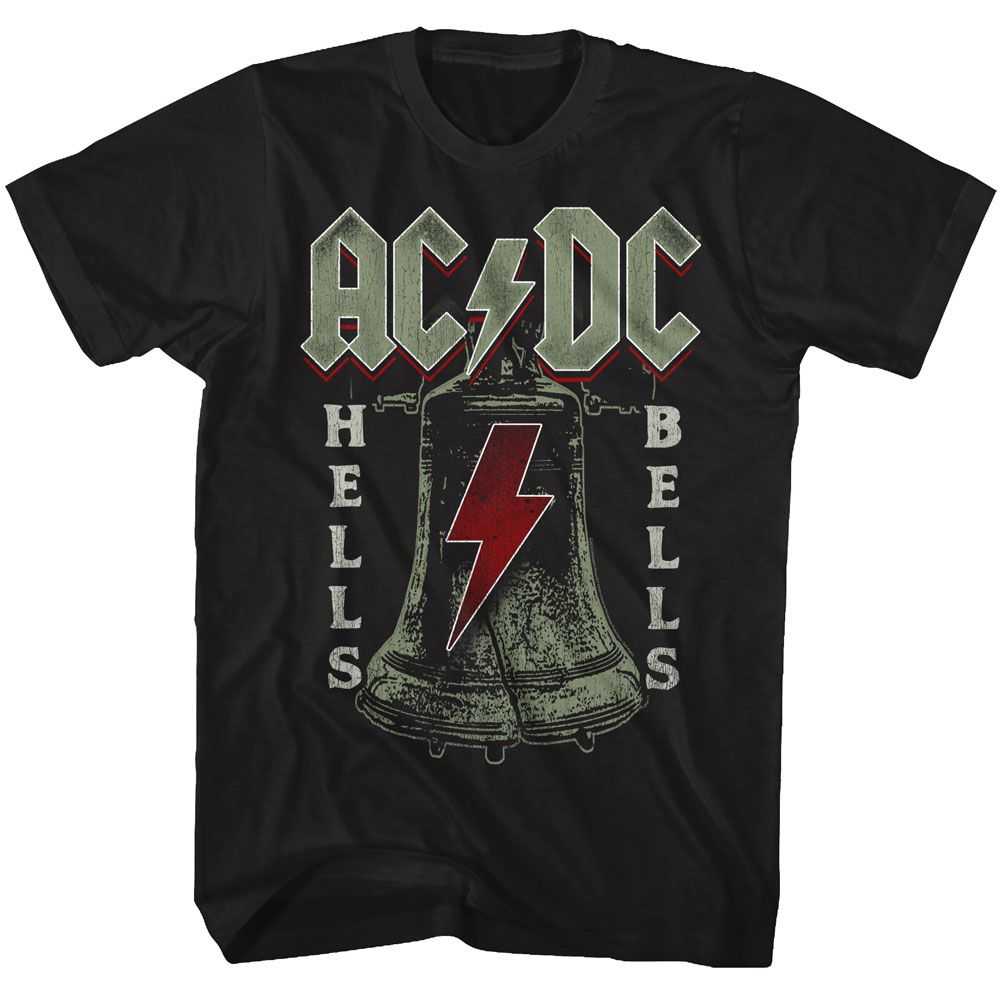 AC/DC Hells Bells Adult Graphic T-Shirt - Retro Rock Music Clothing - Concert Lover Gift Idea