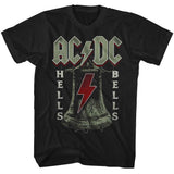 AC/DC Hells Bells Adult Graphic T-Shirt - Retro Rock Music Clothing - Concert Lover Gift Idea