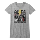 AC/DC Highway To Hell Lyrics Adult Graphic T-Shirt - Retro Rock Music Clothing - Concert Lover Gift Idea
