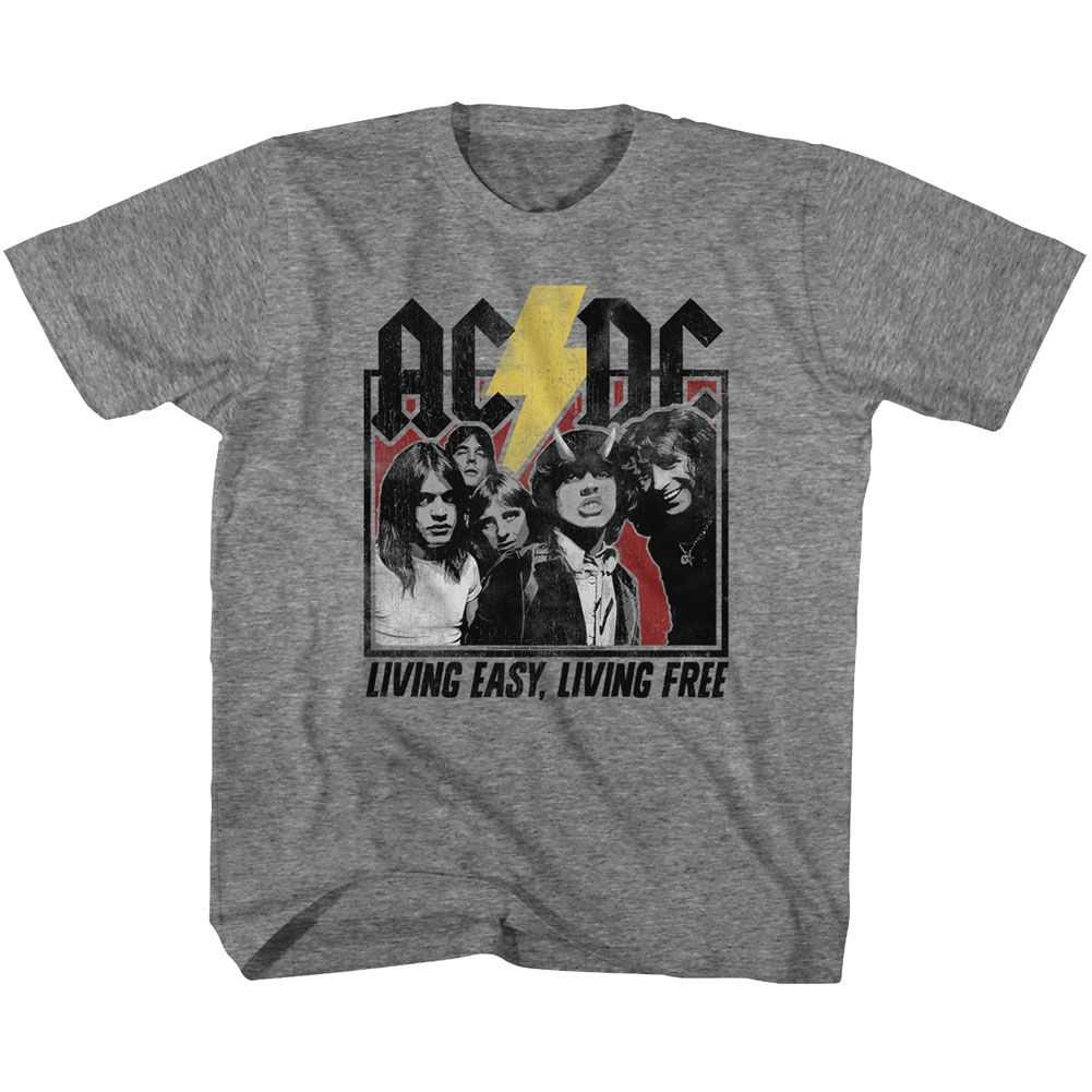 AC/DC Highway To Hell Lyrics Graphic Tee - Vintage 70s Hard Rock Concert Apparel - Kids Music Fan Gift