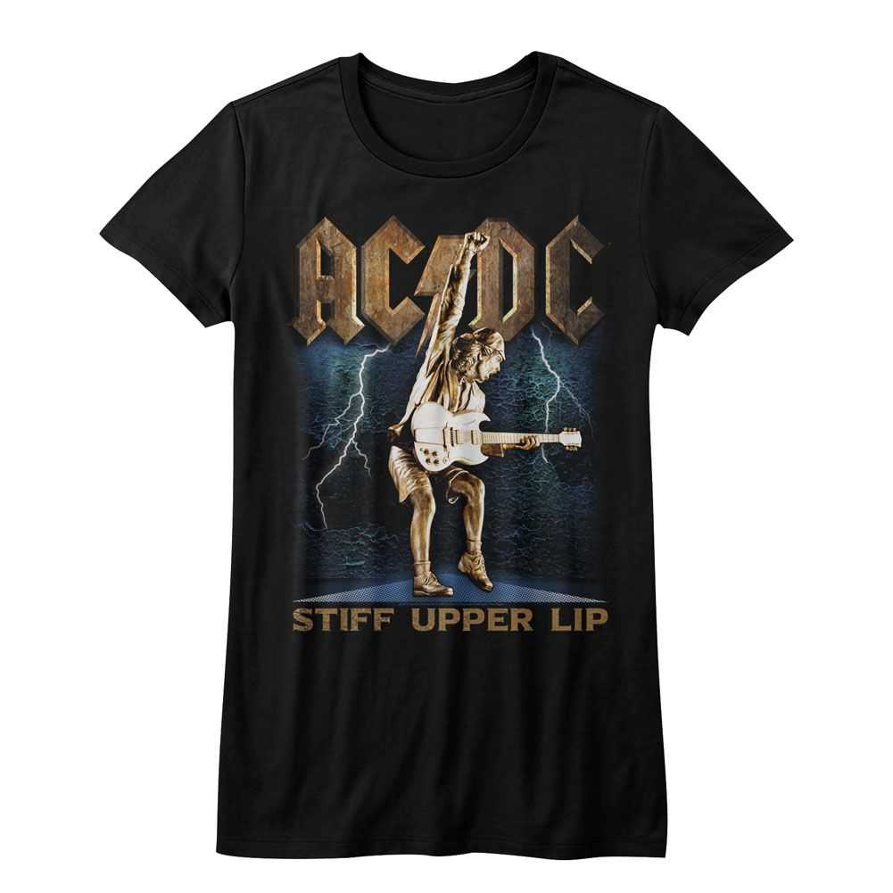 AC/DC Stiff Upper Lip Adult Graphic T-Shirt - Retro Rock Music Clothing - Concert Lover Gift Idea