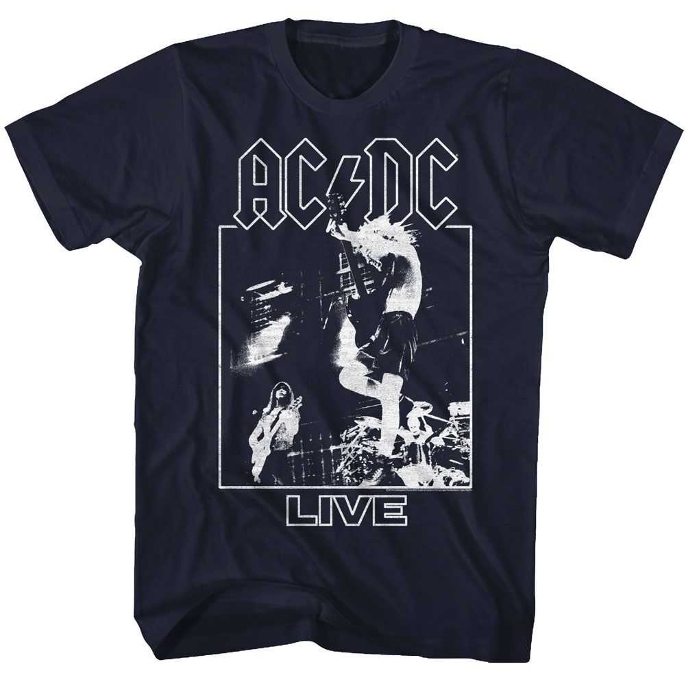 AC/DC Live Graphic Tee - Vintage 90s Hard Rock Concert Apparel - Music Fan Gift