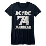 AC/DC Jailbreak Graphic Tee - Vintage 70s Hard Rock Concert Apparel - Music Fan Gift