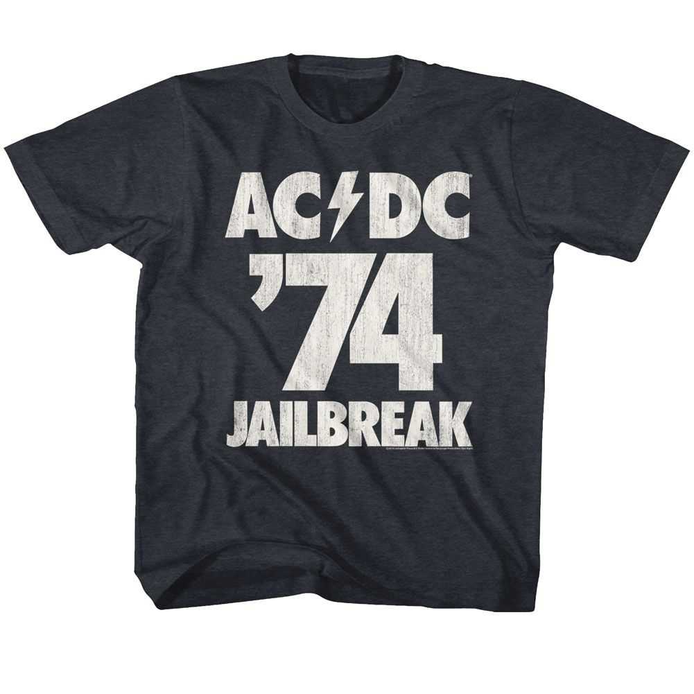 AC/DC Jailbreak Youth Graphic T-Shirt - Retro Rock Music Clothing - Young Concert Lover Gift Idea