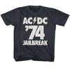 AC/DC Jailbreak Youth Graphic T-Shirt - Retro Rock Music Clothing - Young Concert Lover Gift Idea
