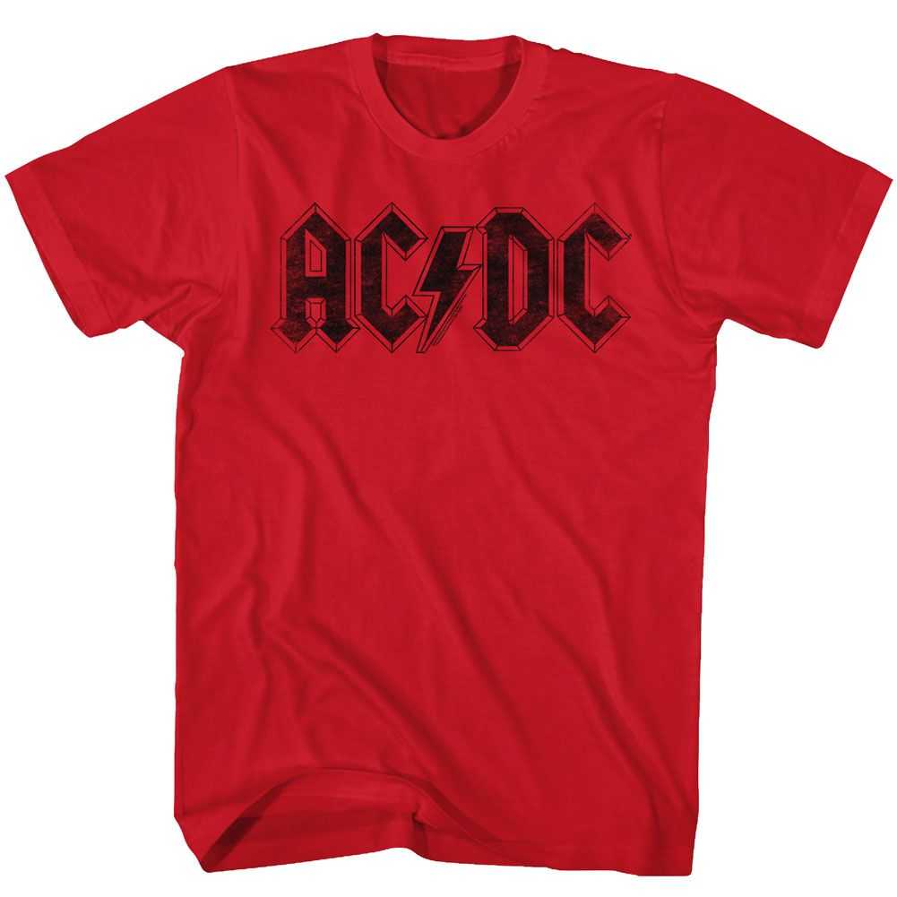 AC/DC Classic Logo Adult Graphic T-Shirt - Retro Rock Music Clothing - Concert Lover Gift Idea