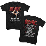 AC/DC Black Ice Tour 2-Sided Adult Graphic T-Shirt - Retro Rock Music Clothing - Concert Lover Gift Idea