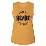 AC/DC High Voltage Graphic Ladies Tank Top - Official Classic Rock Band Concert Tee