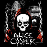 Alice Cooper Hooded Skull Graphic T-Shirt - Classic Rock Music Clothing - Vintage Concert Lover Gift Idea