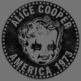 Alice Cooper America 1973 Graphic T-Shirt - Classic Rock Music Clothing - Vintage Concert Lover Gift Idea