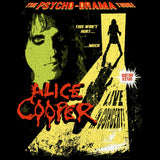 Alice Cooper The Pyscho Drama Tour Graphic T-Shirt - Classic Rock Music Clothing - Vintage Concert Lover Gift Idea