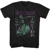Alice Cooper From The Inside Graphic T-Shirt - Classic Rock Music Clothing - Vintage Concert Lover Gift Idea