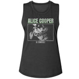 Alice Cooper In Concert Ladies Graphic Tank Top - Classic Rock Music Clothing - Vintage Concert Lover Gift Idea