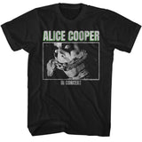 Alice Cooper-In Concert Graphic T-Shirt - Classic Rock Music Clothing - Vintage Concert Lover Gift Idea