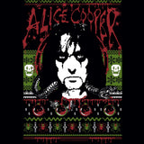 Alice Cooper Alice Christmas Graphic T-Shirt - Classic Rock Music Clothing - Vintage Concert Lover Gift Idea
