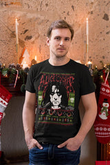 Alice Cooper Alice Christmas Graphic T-Shirt - Classic Rock Music Clothing - Vintage Concert Lover Gift Idea